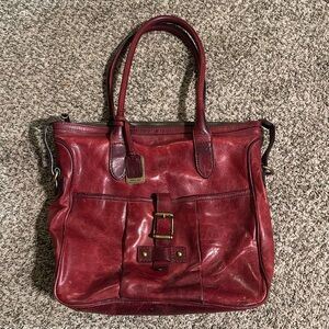 Frye Distressed Red Leather‎ Tote